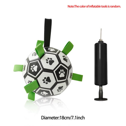 Interactive Soccer Ball Dog Toy with Straps - For dogs of all sizes - Makes summer more fun for your family 