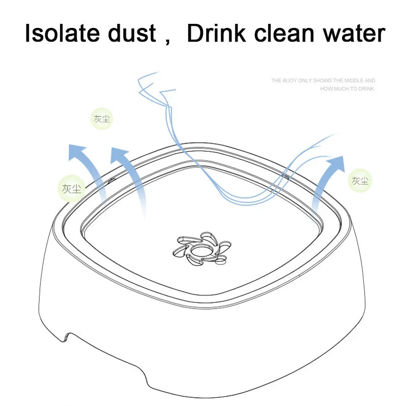 Anti-Overflow Pet Fountain: Slow-Feeding Water Dispenser for Cats and Dogs