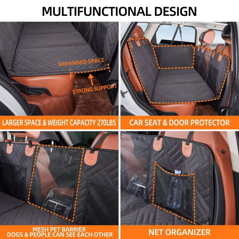 Ultimate Waterproof Dog Back Seat Extender & Hammock - Universal Car Travel Cover for Large Pets, Anti-Scratch Protection