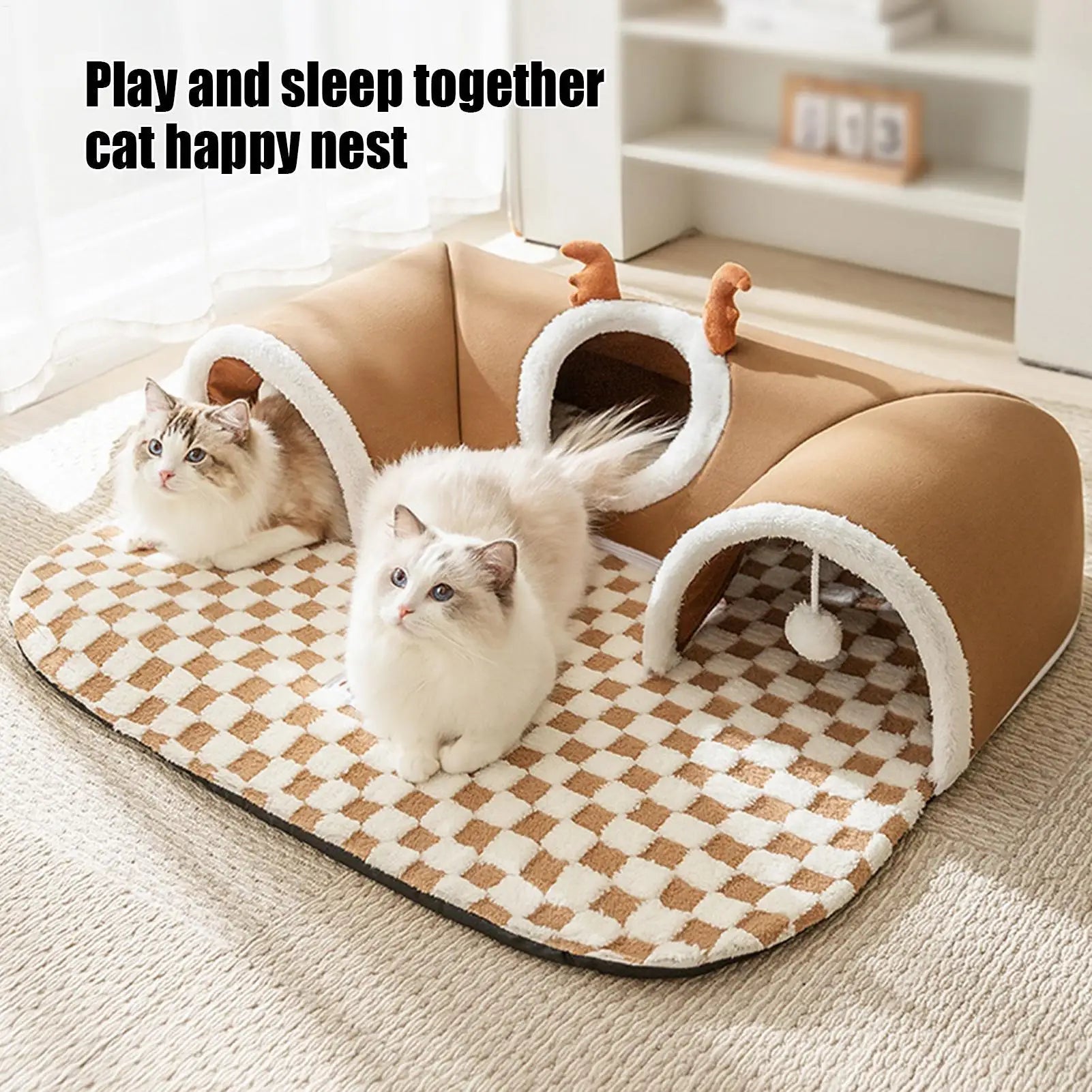 Cozy Cat Bed Tunnel - Versatile Play Tent for Indoor & Outdoor Fun!