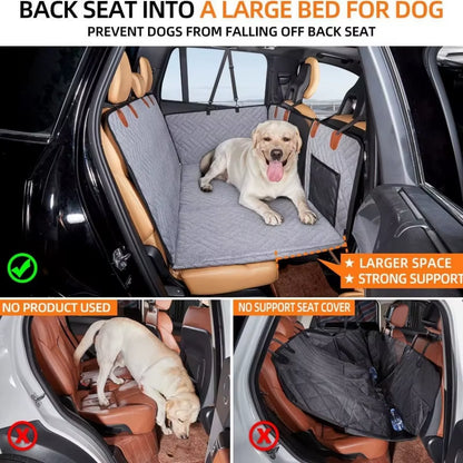 Ultimate Waterproof Dog Back Seat Extender & Hammock - Universal Car Travel Cover for Large Pets, Anti-Scratch Protection