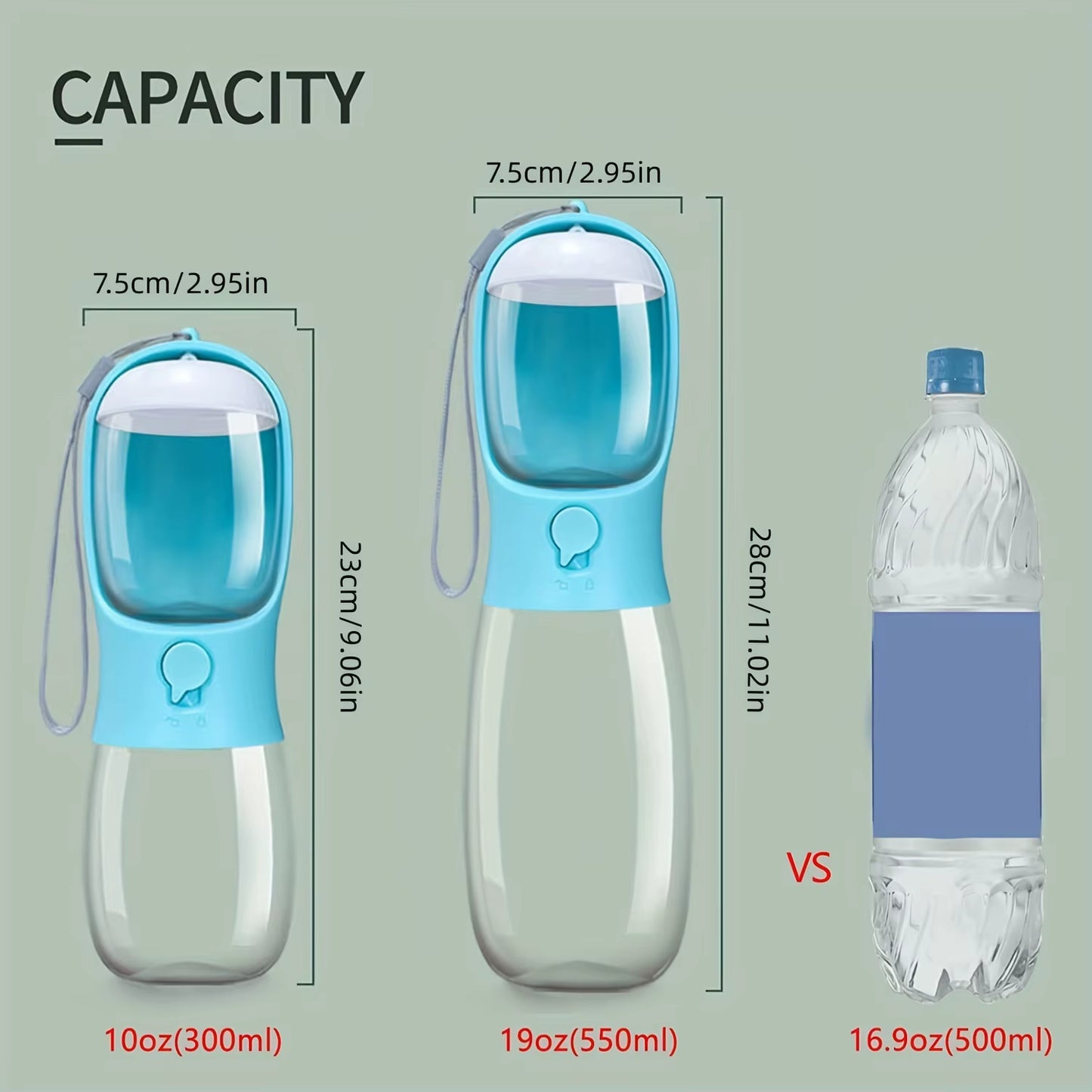 Ultimate Portable Pet Water Bottle & Food Container - Leak Proof Outdoor Dispenser for Dogs and Cats