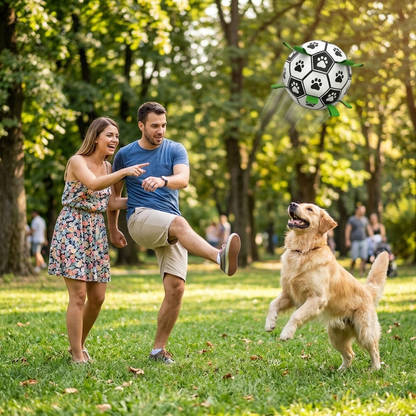 Ultimate Interactive Dog Football Toy with Durable Woven Strap - Perfect for Indoor & Outdoor Fun for All Dog Sizes!
